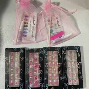 Pink and Purple Nail Art Accessories Set ,press-on nail, gel nail